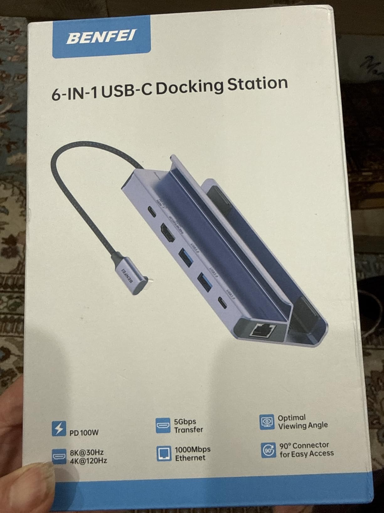 BENFEI 4K@144Hz Steam Deck Dock, Docking Station for Steam Deck (OLED)/ROG Ally, 6-in-1 USB C Hub with HDMI 8K@30Hz, 1Gbps Ethernet, 1xUSB-C 2X USB 3.0 Port, PD 100W Charging customer photo 2