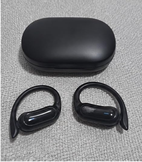 Wireless Earbuds Bluetooth Headphones, 54H Playtime Stereo Over Ear Buds with ENC Noise Cancelling, LED Power Display, IPX7 Waterproof Sport Earphones with Earhooks for Running/Workouts (Black) customer photo 2