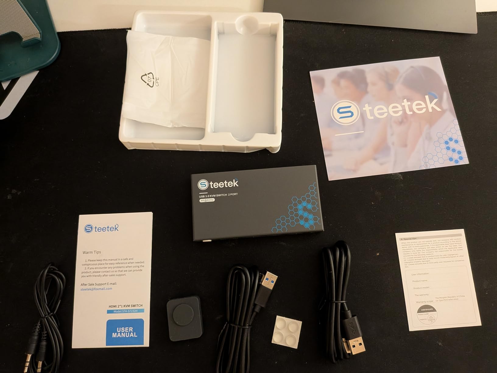 Hearvo USB 3.0 HDMI KVM Switch for 2 Computers 1 Monitor, 4K@60Hz, S7232H customer photo 1
