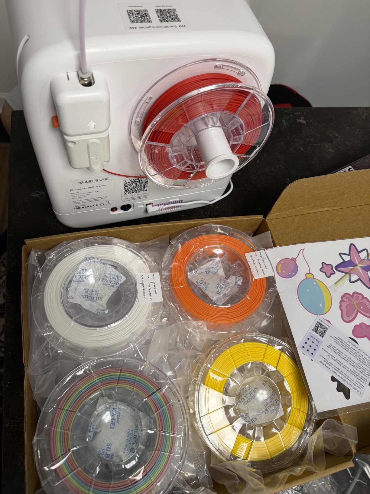 AOSEED AI 3D Printer for Kids, Fast 400mm/s, 8000+ Models, Enclosed Safe | One-Click WiFi App Control, Leveling-Free 3D Printer, 8 PLA Filaments, STEM Toy Gift for Home & School, X-MAKER JOY AI+ customer photo 2