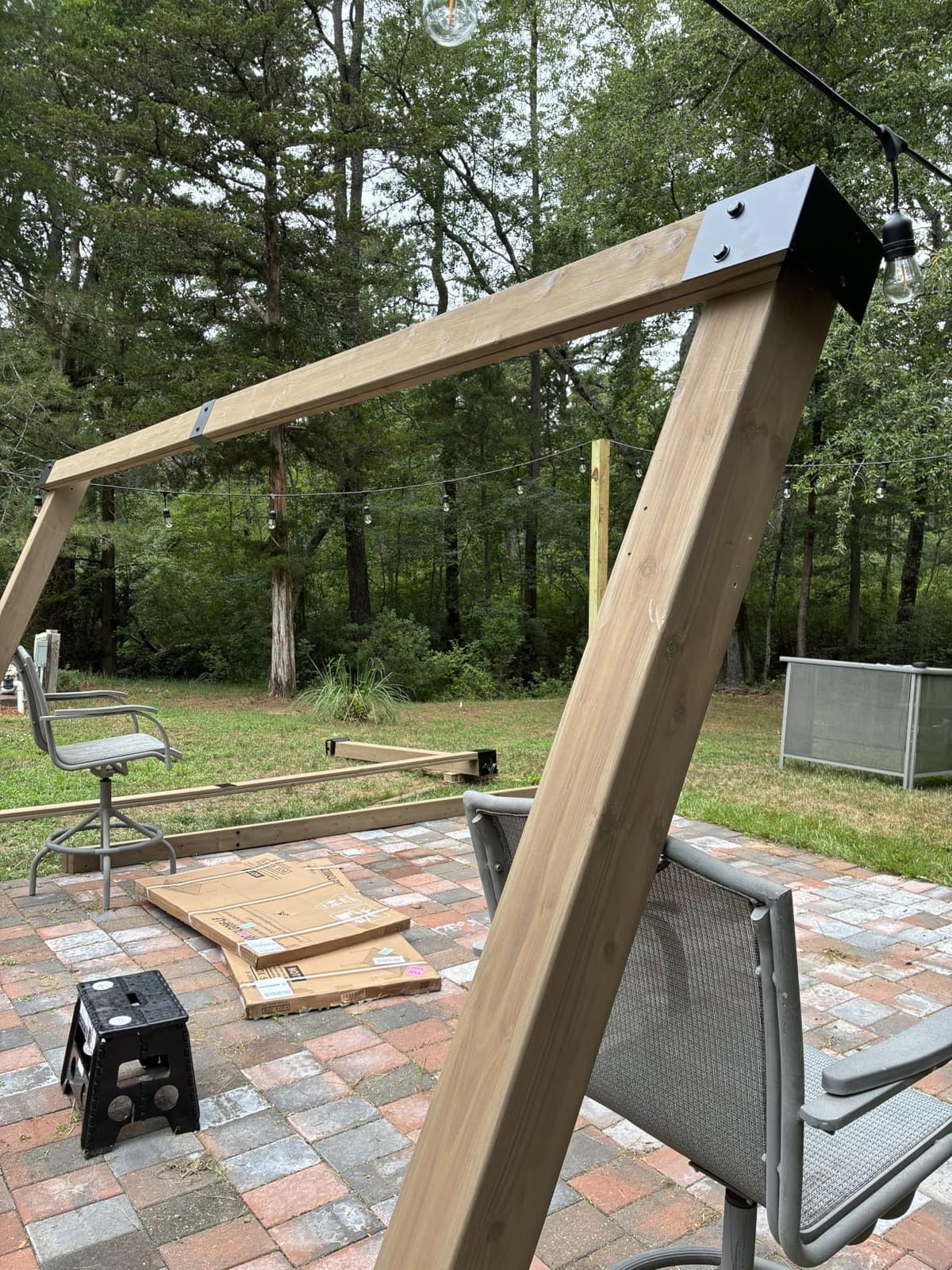 Aoxun 12' x 14' Outdoor Wood Gazebo, Hardtop Gazebo customer photo 1