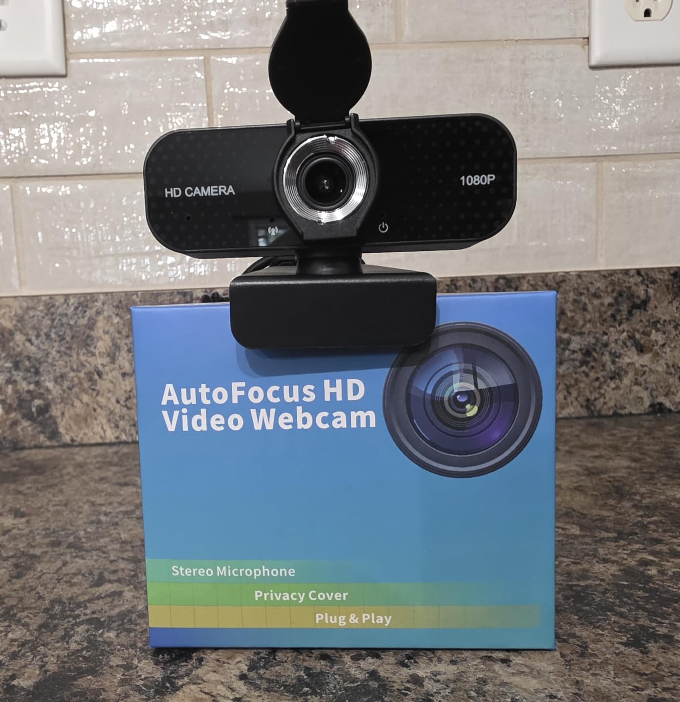 TRAUSI 1080P FHD Webcam with Noise-Canceling Mic, Auto Light Correction, Privacy Cover and Wide Angle Lens, Plug & Play USB Camera for Laptop/Desktop/PC/Mac, Compatible with Zoom/Teams/Streaming customer photo 1