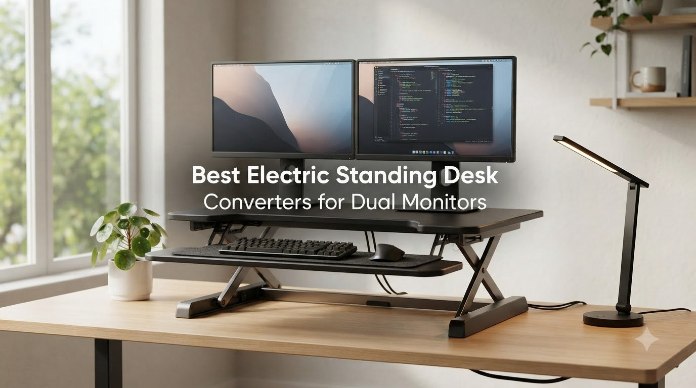 Best Electric Standing Desk Converters for Dual Monitors