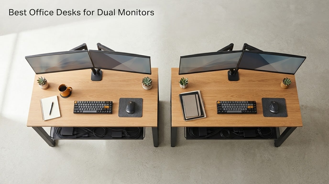 Best Office Desks for Dual Monitors