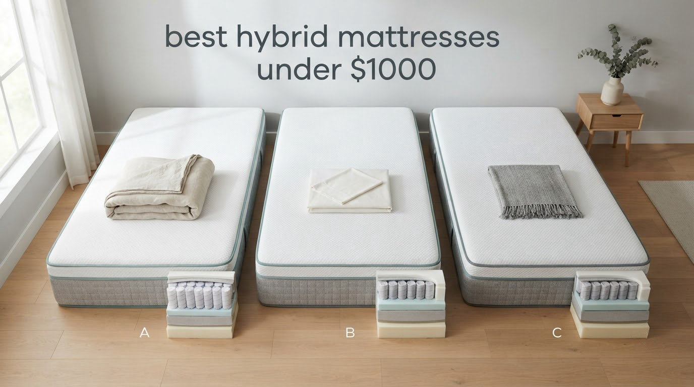 best hybrid mattresses under $1000