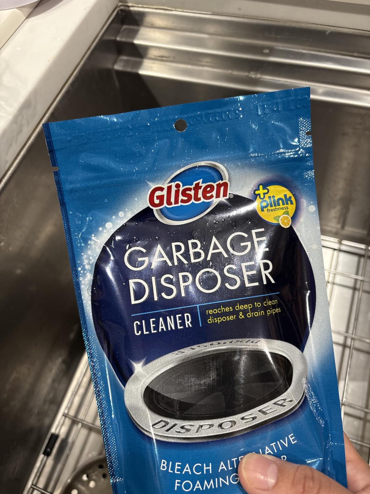 Glisten Garbage Disposer Cleaner, Lemon Scent Odor Eliminator, 4 Packets customer photo 1