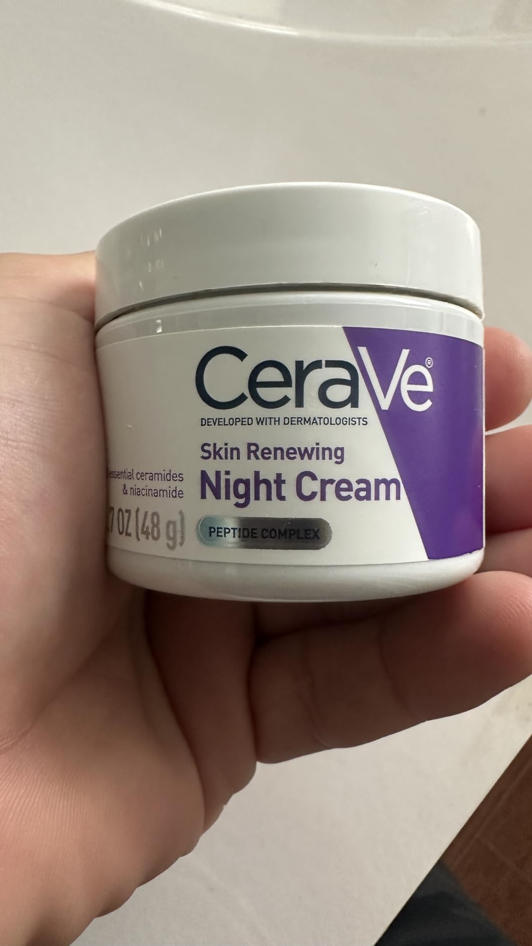 CeraVe Night Cream, Facial Moisturizer with Peptides & Niacinamide, 1.7oz customer photo 2