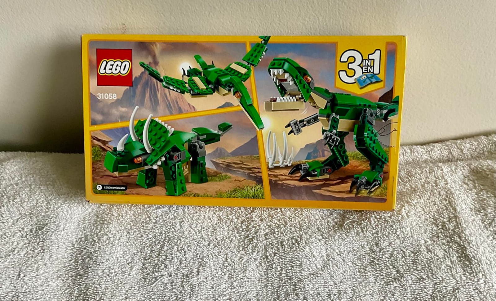 LEGO Creator 3 in 1 Mighty Dinosaur Toy, Transforms from T. rex to Triceratops to Pterodactyl Dinosaur Figures, Great Gift for 7-12 Year Old Boys & Girls, 31058 customer photo 1