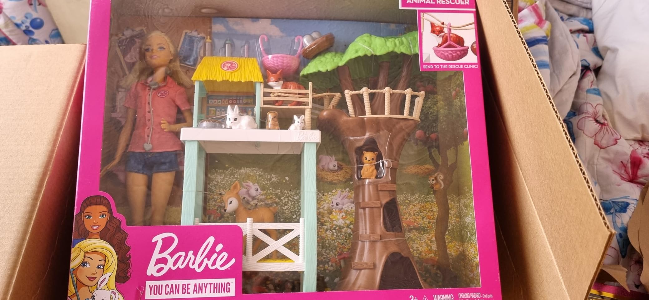 Barbie Vet Doll & Playset, Animal Rescuer Theme with 8 Wildlife Figures, Treehouse, Care Station, Rope Bridge & Accessories customer photo 1