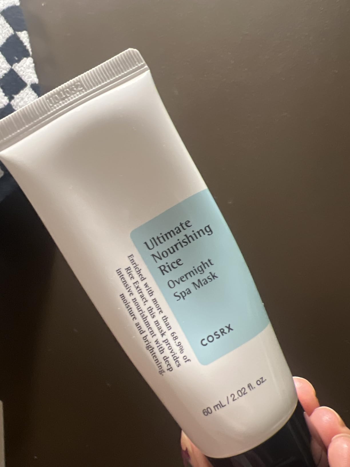 COSRX Ultimate Nourishing Rice Overnight Spa Mask, Niacinamide, 2.02fl.oz customer photo 2