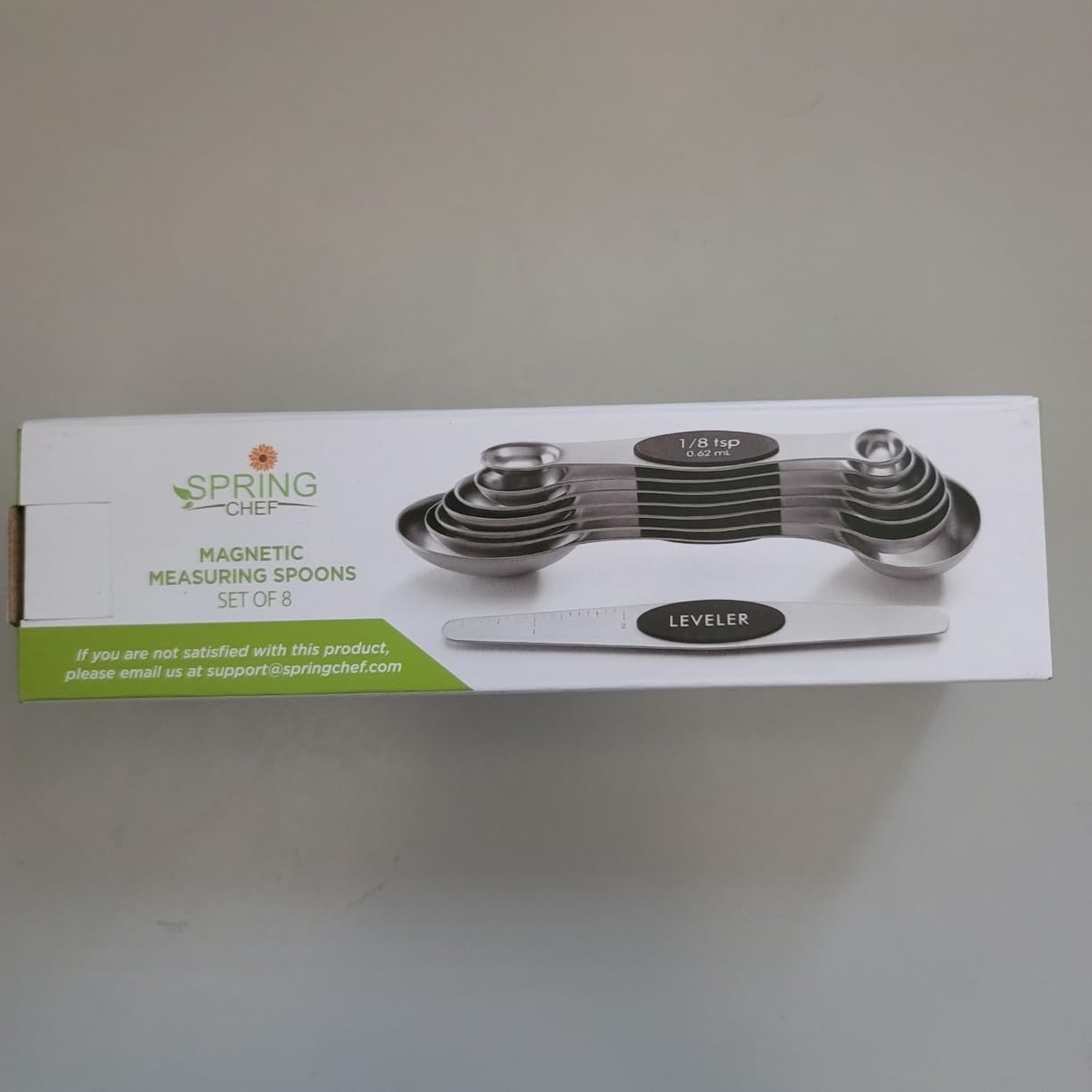 Spring Chef Stainless Steel Magnetic Measuring Spoons Set of 8, Black customer photo 2