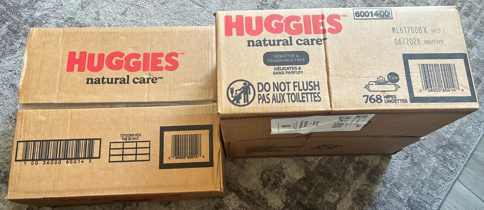 Huggies Natural Care Sensitive Baby Wipes, Unscented, Hypoallergenic, 99% Purified Water, 12 Flip-Top Packs (768 Wipes Total), Packaging May Vary customer photo 2