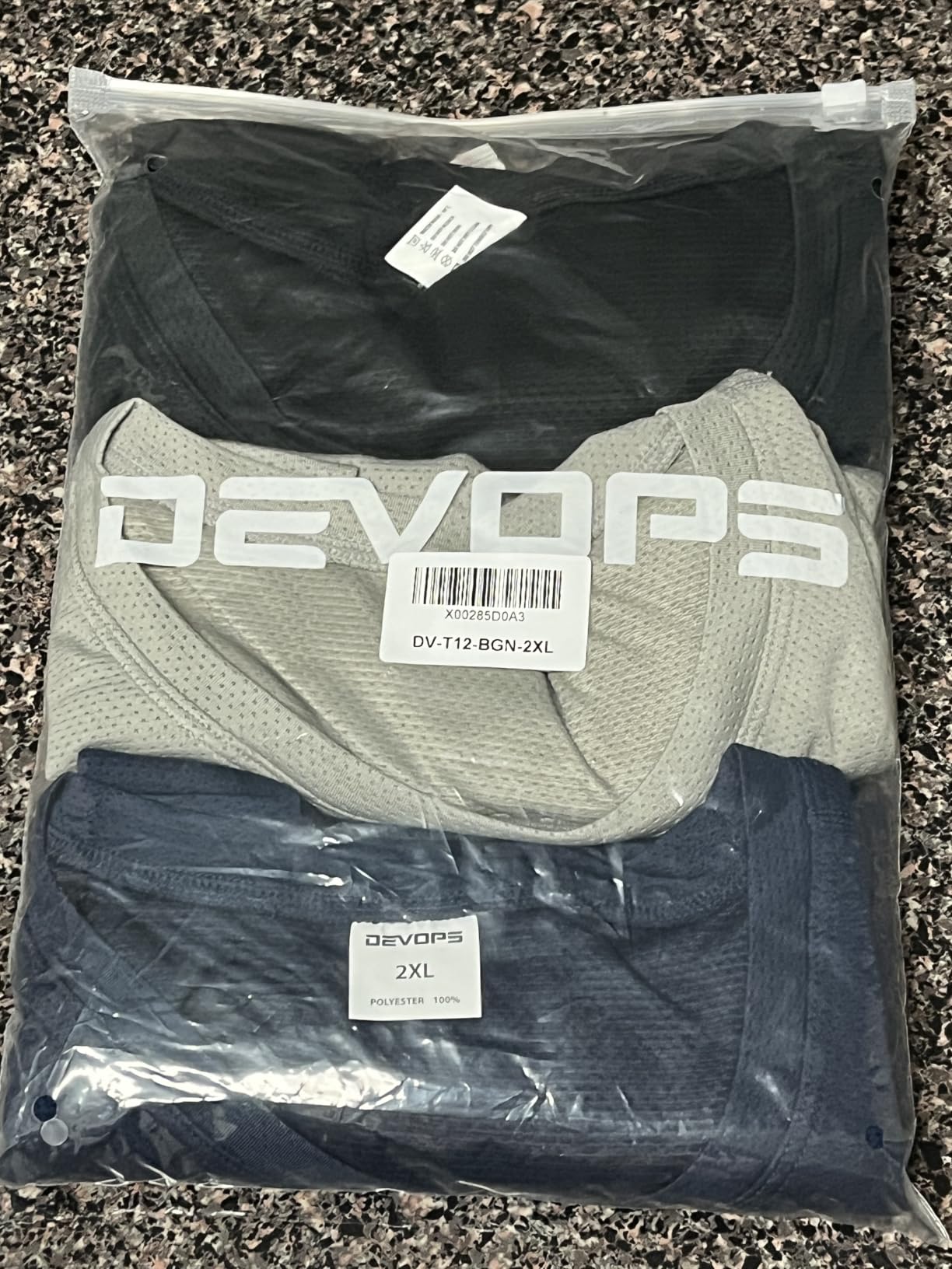 DEVOPS 3 Pack Men's Tank Tops Sleeveless Muscle Shirts Dry Fit Mesh Workout customer photo 1