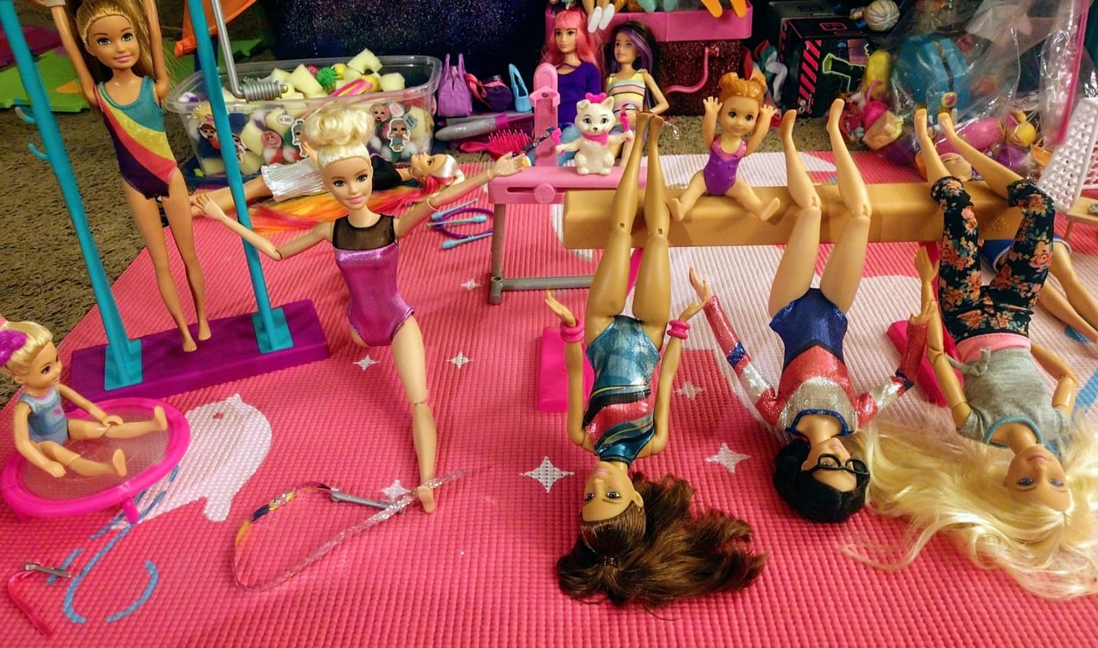 Barbie Careers Playset, Blonde Gymnast Doll with Balance Beam, Twirling Toy & 15+ Accessories Including Clothes, Hoops, Trophy & More customer photo 1