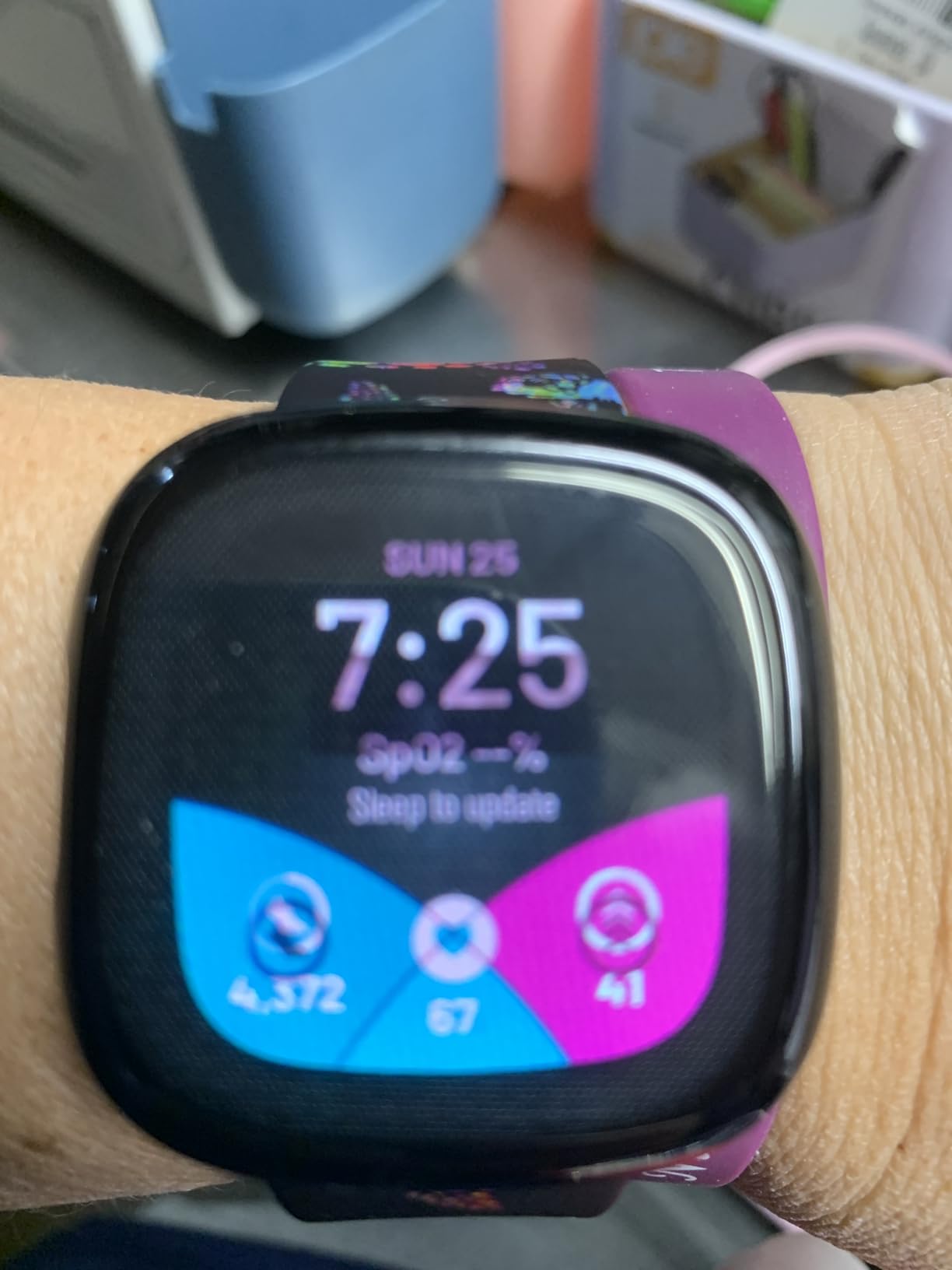 Fitbit Versa 3 Health & Fitness Smartwatch with GPS, 24/7 Heart Rate, Alexa Built-in, 6+ Days Battery, Midnight Blue/Gold, One Size (S & L Bands Included) customer photo 1