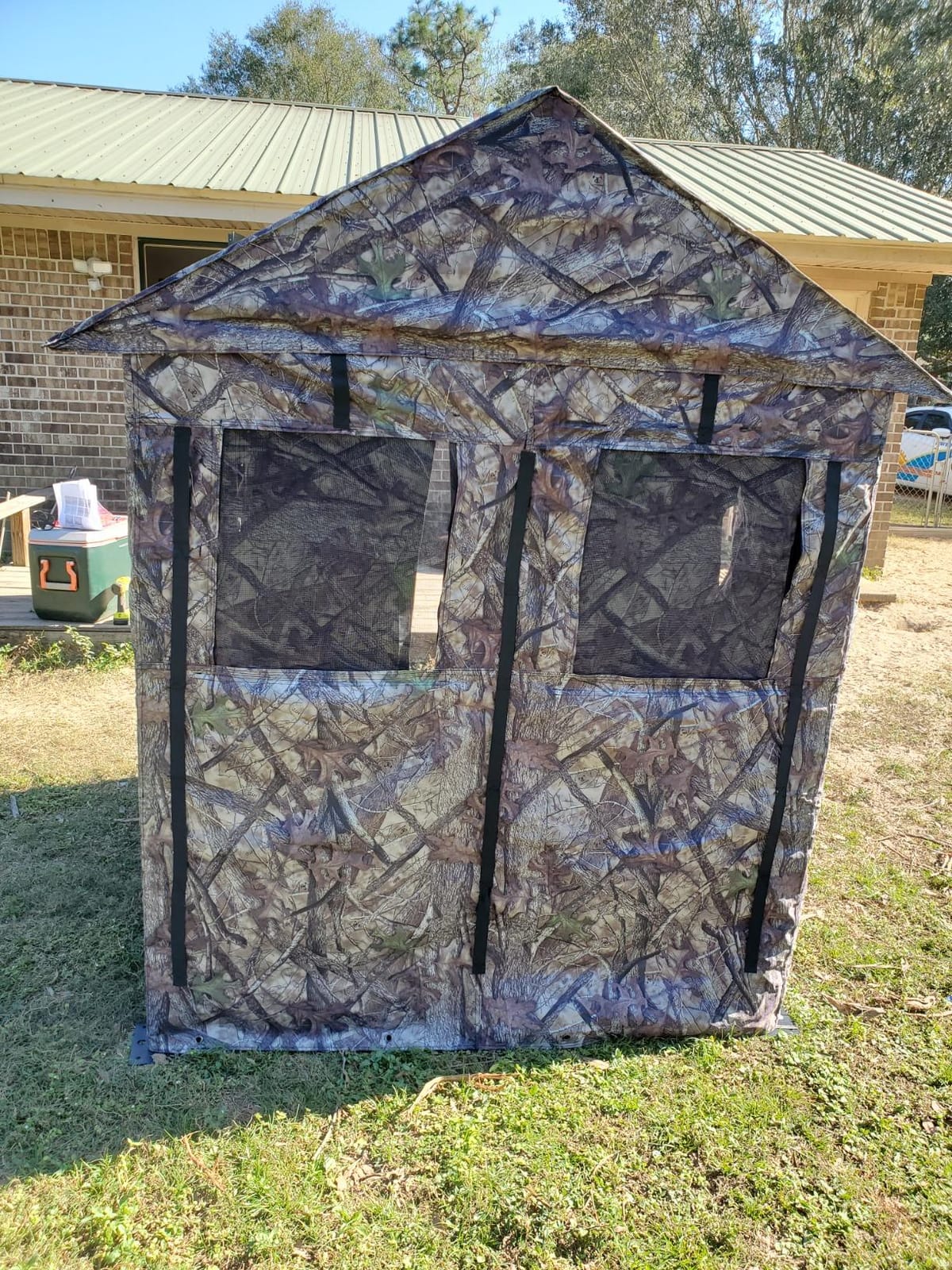 Hunting Blind for Deer Hunting – Heavy-Duty Steel Frame, 8 Shoot-Through Windows, Durable 300D Oxford Fabric, Full Visibility Ground Blind for Bow and Gun Hunters customer photo 2