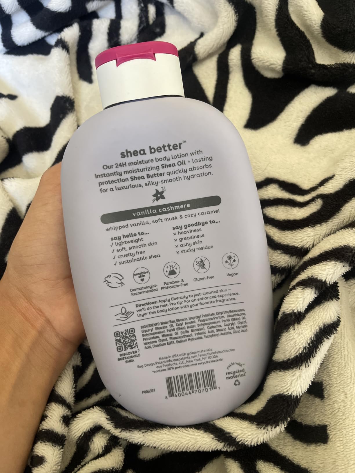 eos Shea Better Body Lotion- Vanilla Cashmere, 24-Hour Moisture, 16 fl oz customer photo 2