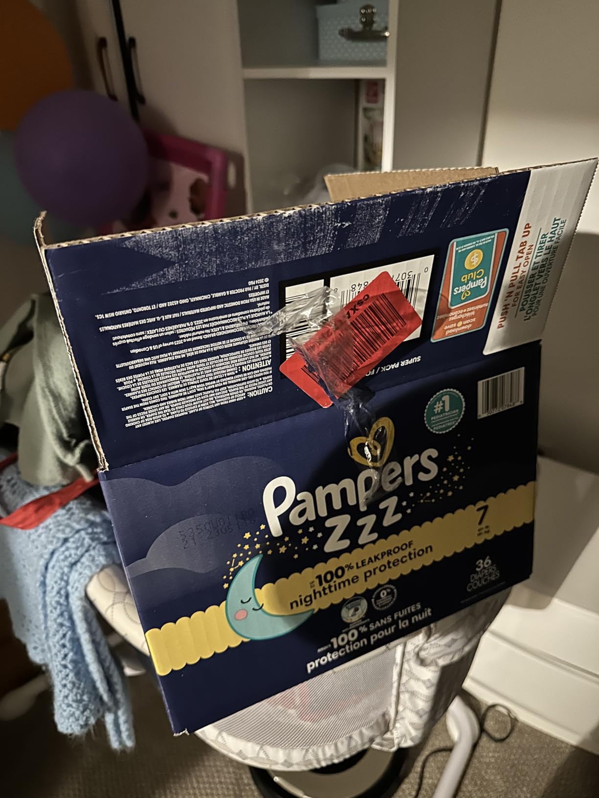 Pampers ZZZ Overnight Diapers, Size 5 (20-37 lbs), 88 Count, Nighttime Protection Disposable Baby Diaper customer photo 1