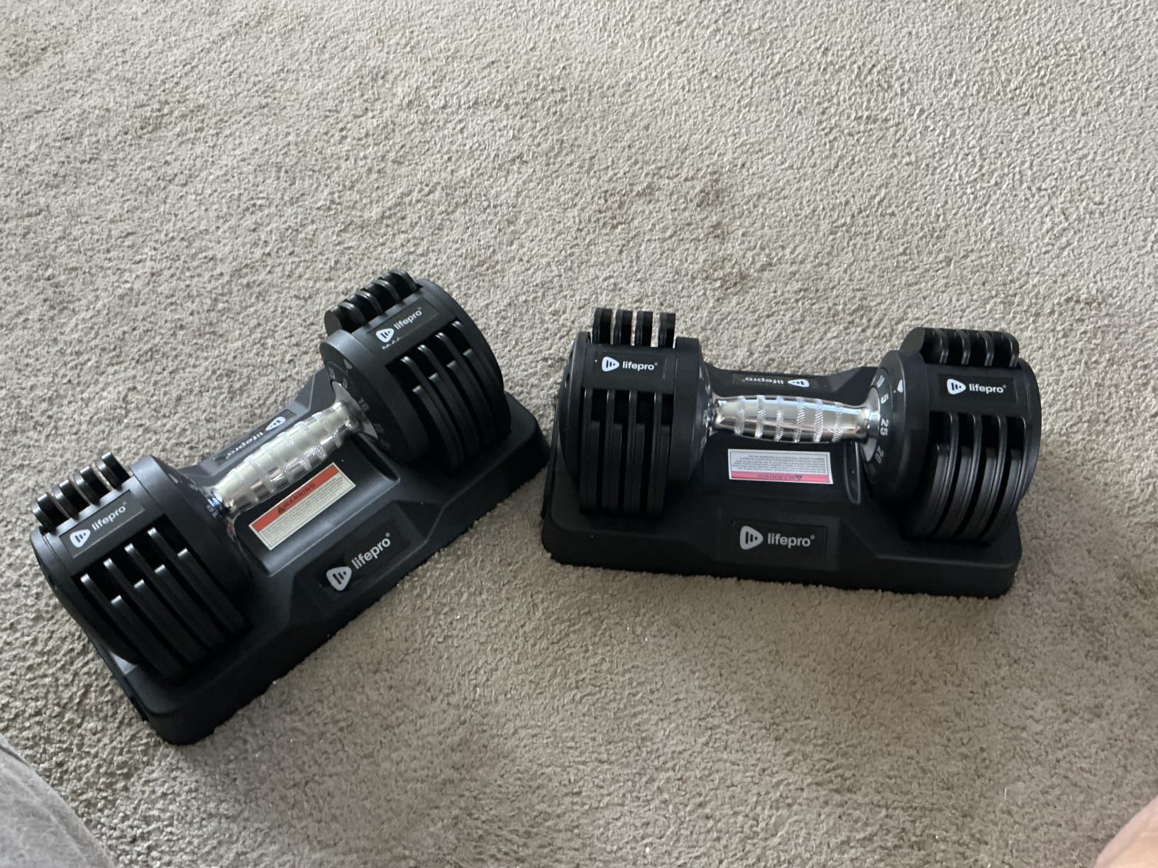 Lifepro Adjustable Dumbbells & Weights for Home Gym, Quick-Adjust customer photo 1