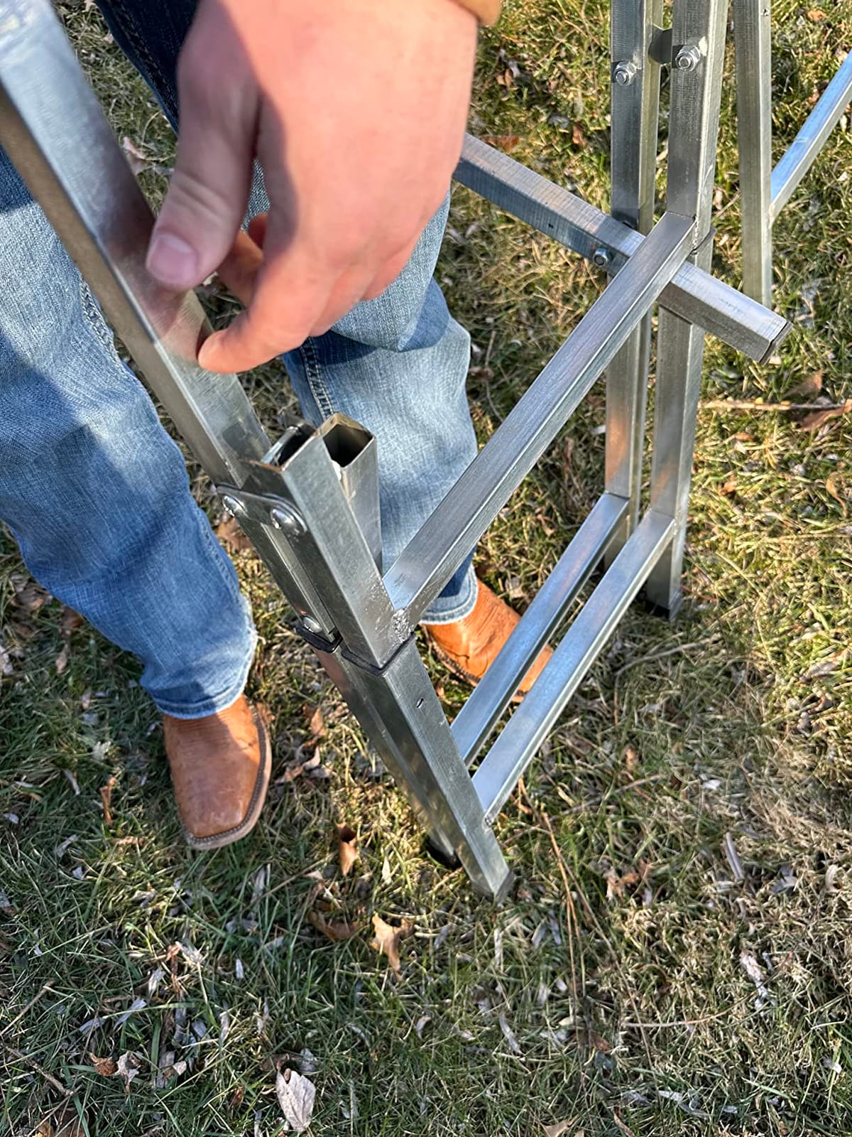 Archery Target Stand for Backyard, Foldable Metal Archery Target Stands for Straw & Point Bag Target Stand - Easy to Carry customer photo 1