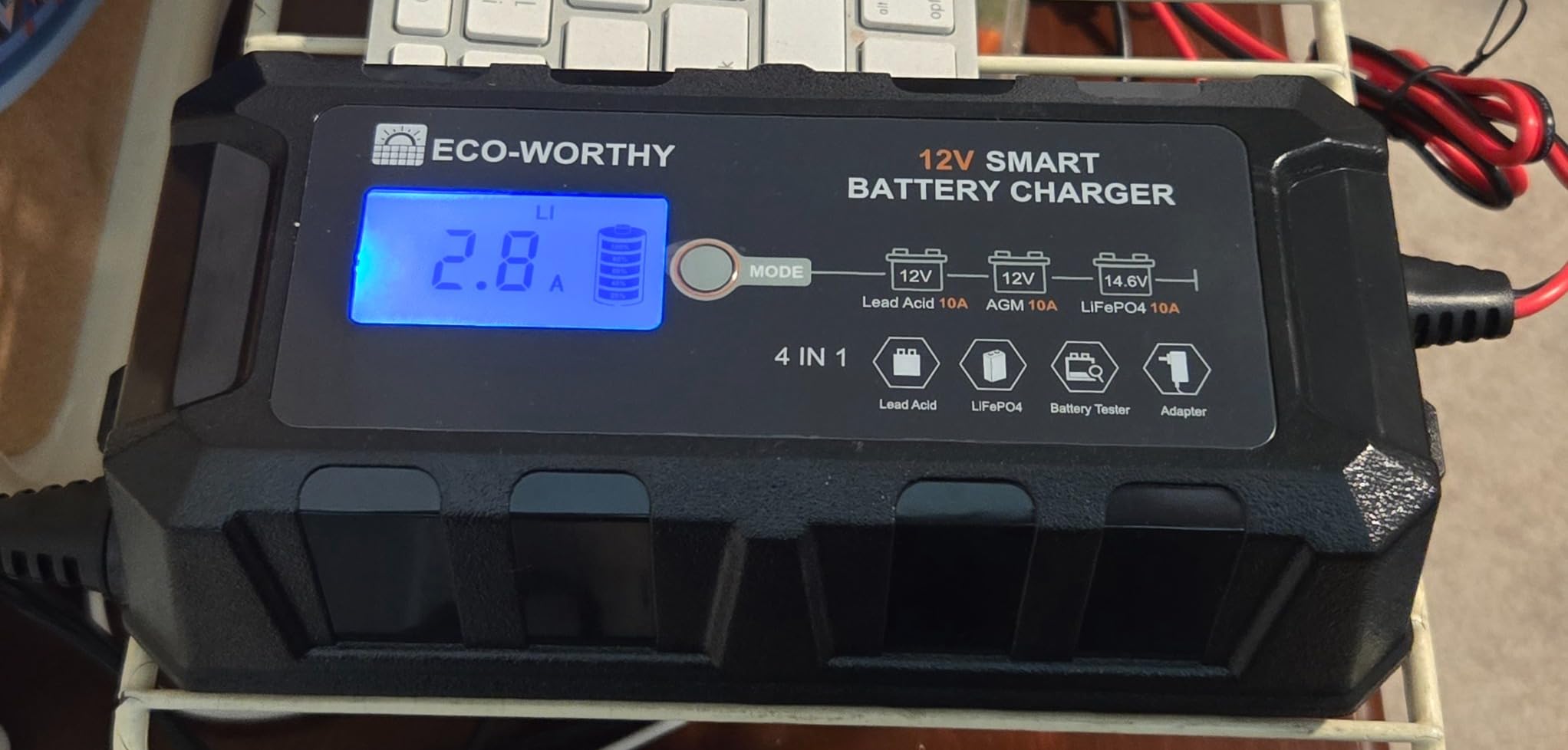 ECO-WORTHY 12V 10A Battery Charger for Lead-Acid, LiFePO4 Battery customer photo 2