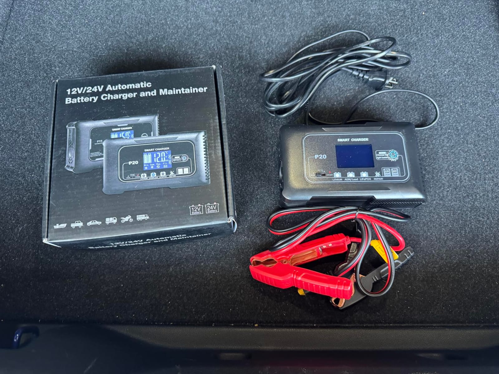 Battery Charger 0-25A,12V&24V LiFePO4 Battery Charger for Lithium,Lead Acid,AGM,RV,Marine,Boat, and Deep Cycle Batteries,9 Stage with Pulse Repair,Smart Car Trickle Charger & Maintainer customer photo 2