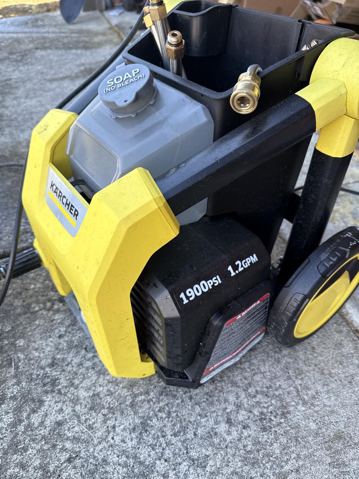 Kärcher Pressure Washer K1900PS, CETA Certified, 3 Spray Nozzles, Detergent Tank, for Cars, Driveways, Siding, Patios, 1.2 GPM customer photo 1