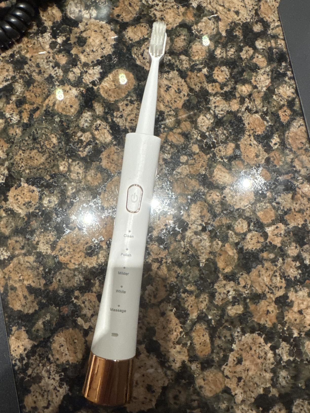 AJELU IPX7 Waterproof Sonic Electric Toothbrush for Adults, 2-Hour Fast Charging, Smart Timer, 5 Brushing Modes, 8 Brush Heads, 30-Day Battery Life, Blue customer photo 1