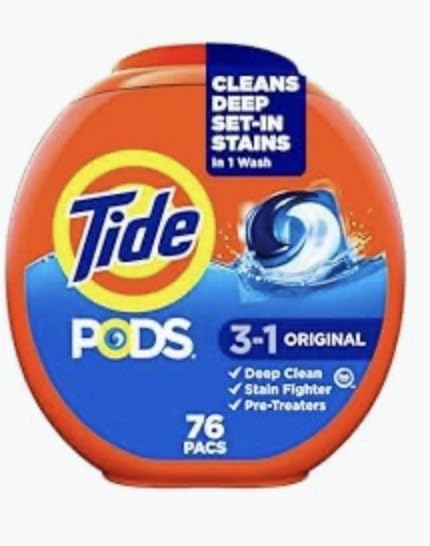 Tide PODS laundry detergent pacs, 3-in-1 Stain Remover, Odor Fighter, Color Protector, 76 Count, HE compatible, Spring Meadow Scent customer photo 2