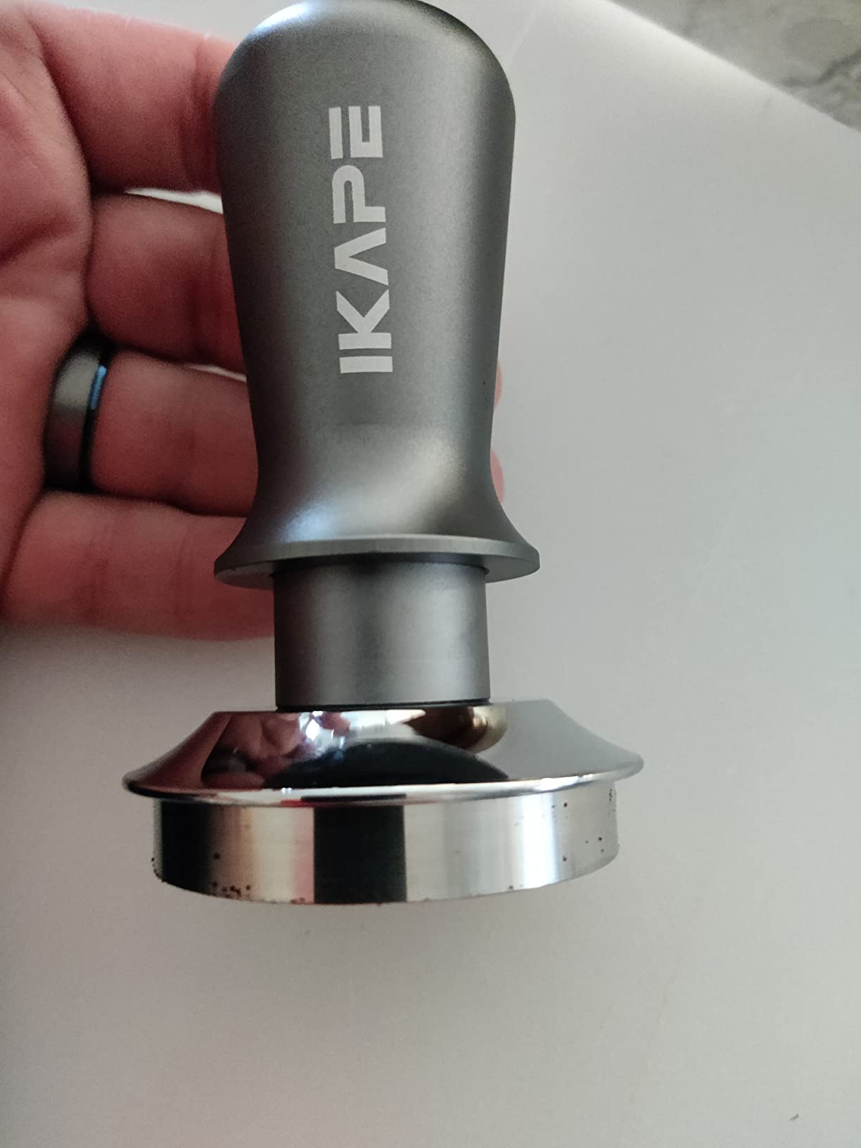 IKAPE 53.3mm Espresso Tamper, Premium Barista Coffee Tamper with Calibrated Spring Loaded, Threaded Stainless Steel Base Tamper Fits for Breville Series 54mm Portafilter Basket customer photo 2