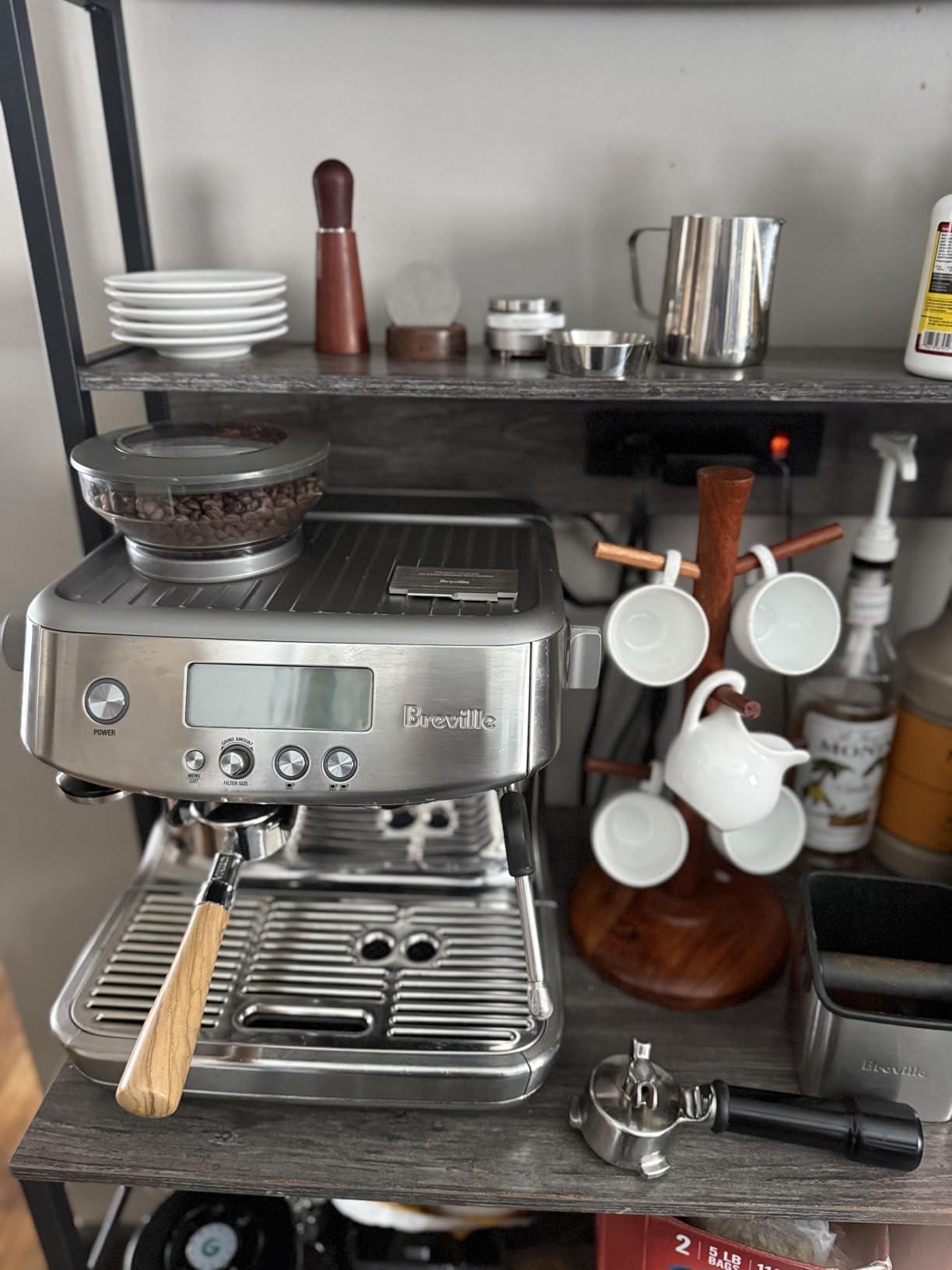 CREMA 58mm Bottomless Portafilter for Breville, Walnut customer photo 2