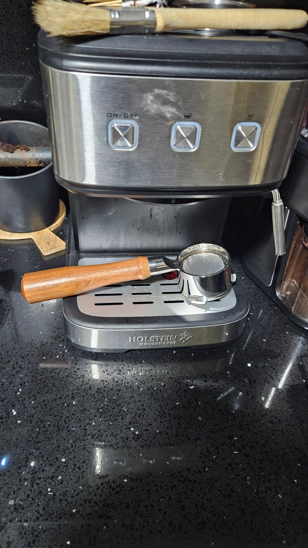 51mm Bottomless Portafilter 3 Ears Compatible with CASABREWS CM5418 and 3700 Series | with Stainless Steel Double Shot Capacity Cup Filter Basket customer photo 2
