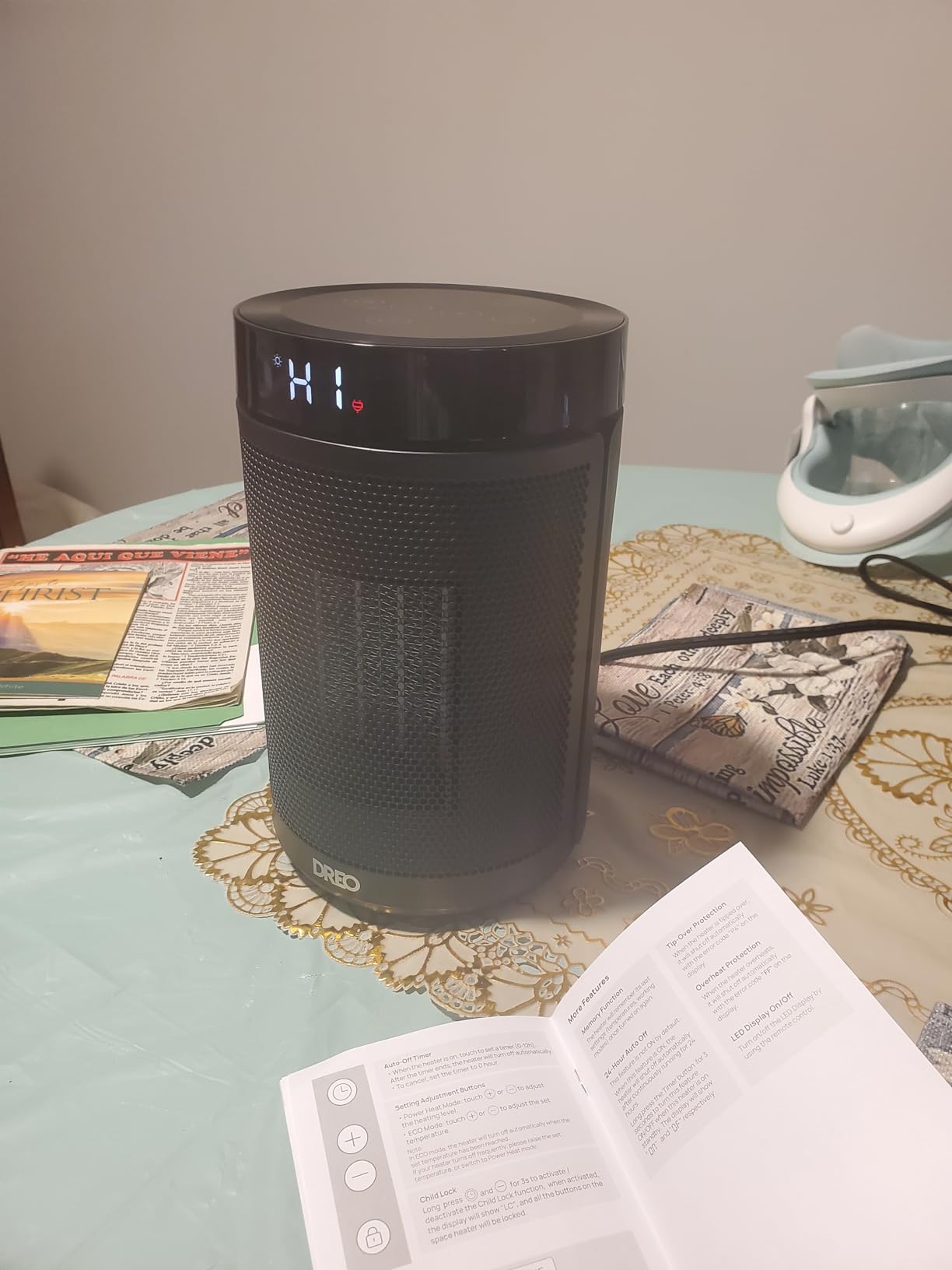 DREO Space Heater, Portable Electric Heaters for Indoor Use with Thermostat customer photo 1