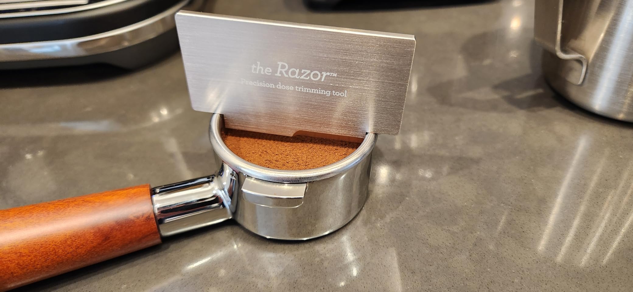 54mm Bottomless Portafilter Breville Compatible, Rosewood Handle customer photo 1