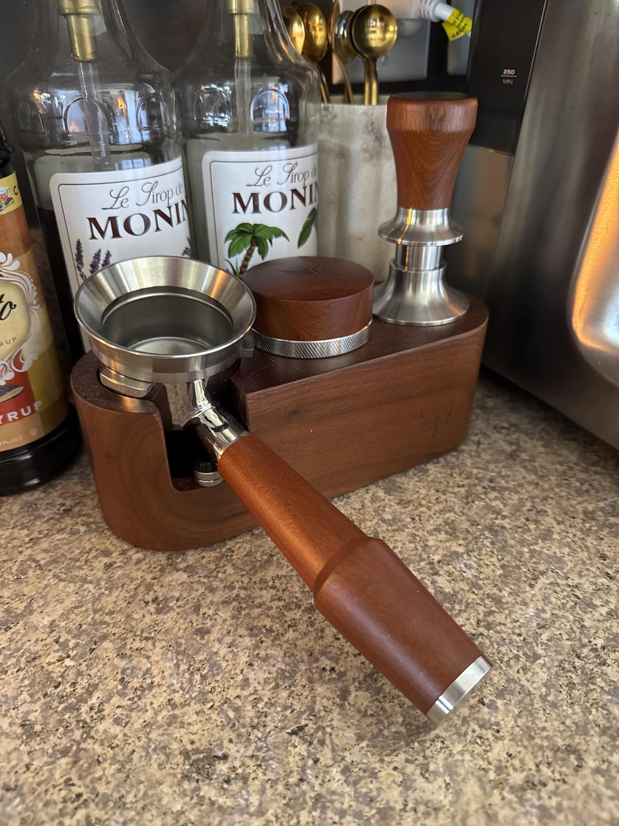 54mm Bottomless Portafilter Breville Compatible, Rosewood Handle customer photo 2