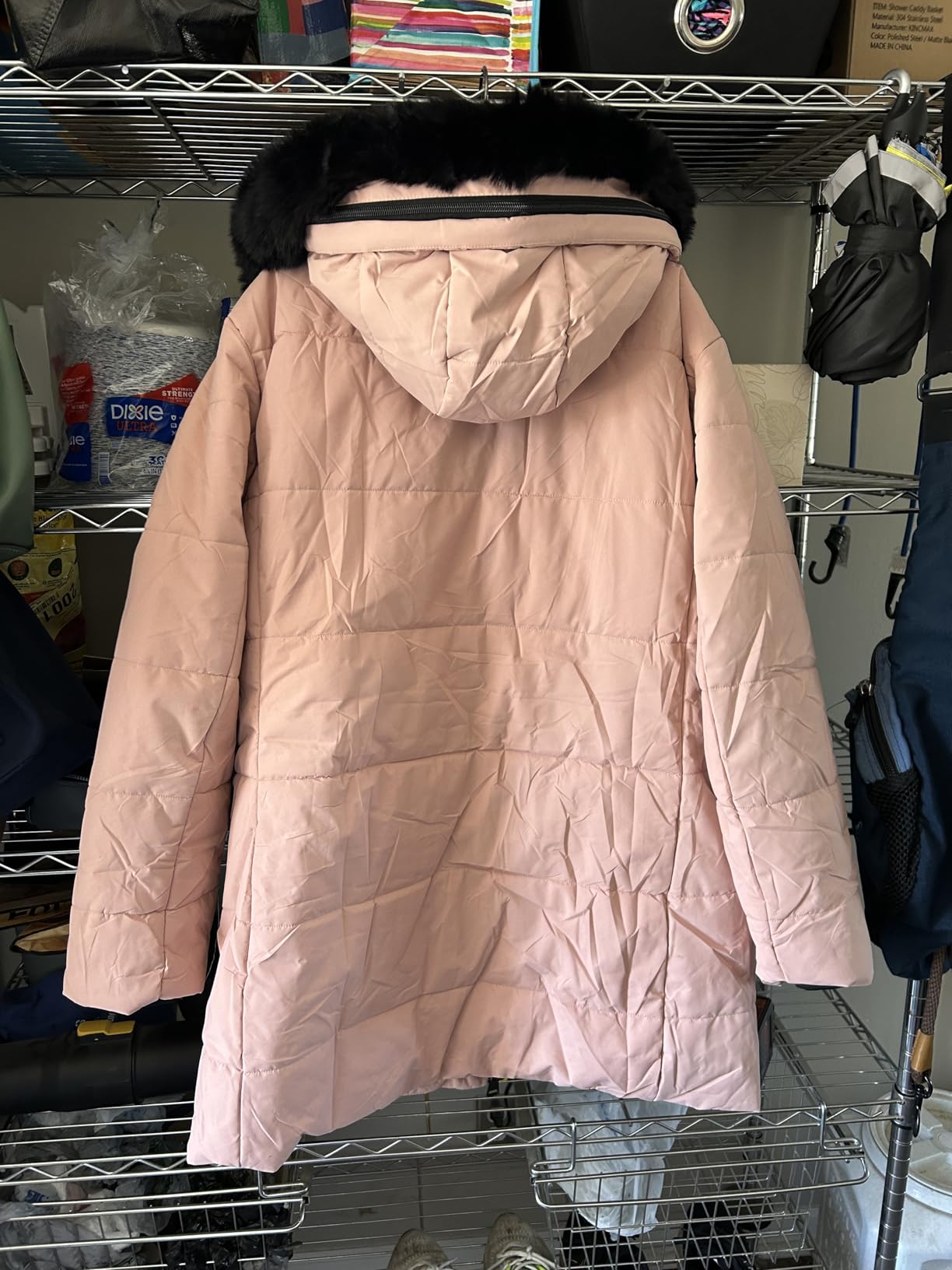 MOERDENG Women's Warm Winter Puffer Coat Waterproof Long Down Jacket customer photo 1