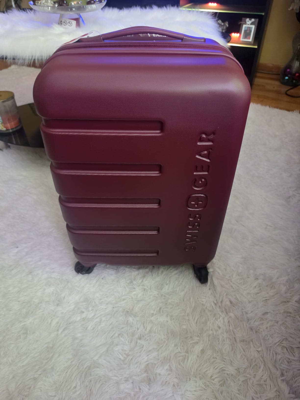 SwissGear 7366 Signature Hardside Expandable Luggage with Spinner Wheels, TSA Lock, Cup-Holder, Evening Haze, 3-Piece Set (19/23/27) customer photo 1
