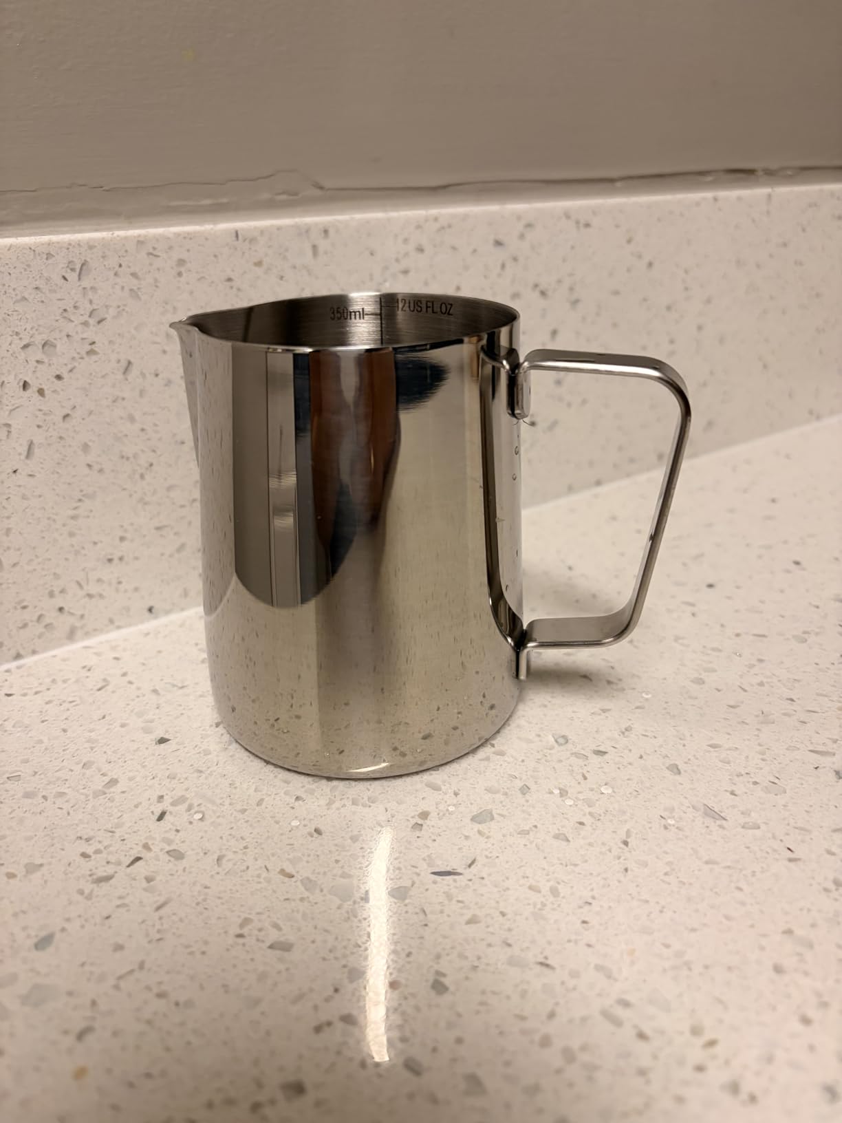 Amrules Milk Frothing Pitcher 12oz Frother Cup Barista Tools, Silver customer photo 1