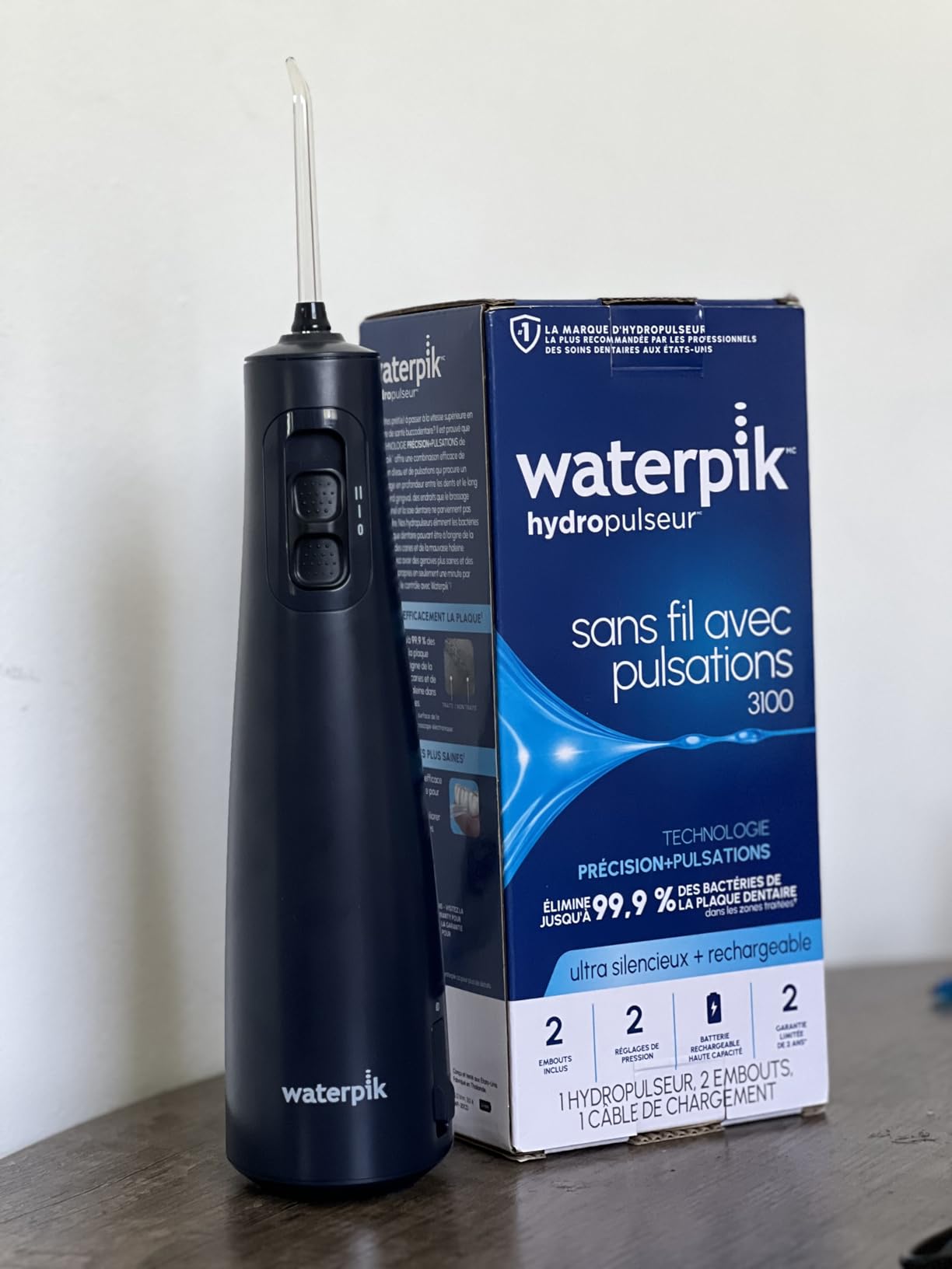 Waterpik Cordless Pulse 3100 Portable Water Flosser, Rechargeable, White customer photo 1