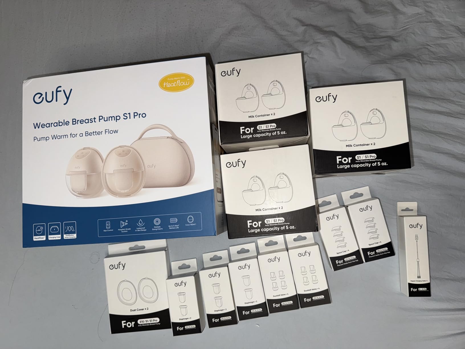 eufy Heated Wearable Breast Pump S1 Pro, Charging Case, Hands-Free customer photo 2