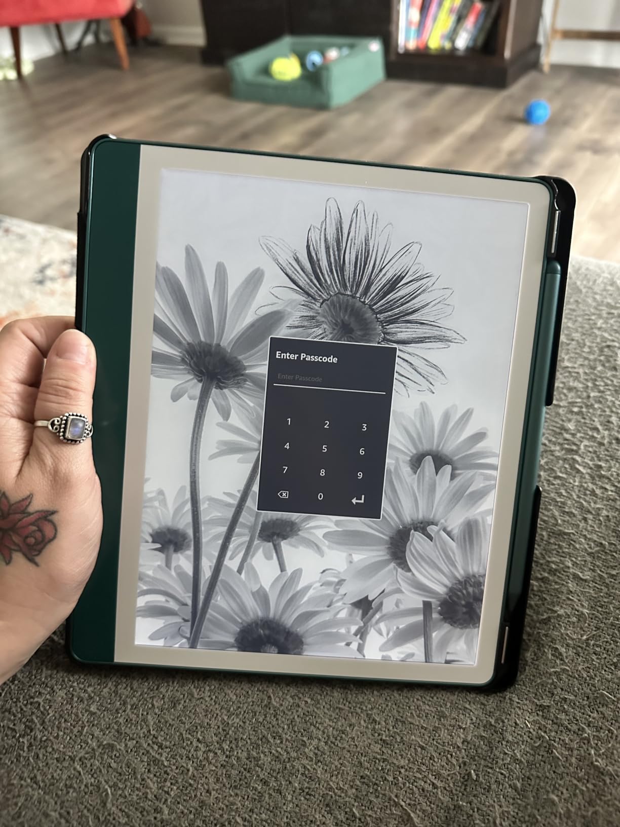 Amazon Kindle Scribe (64GB) - Your notes, documents and books, all in one place. With built-in AI notebook summarization. Includes Premium Pen - Metallic Jade customer photo 1