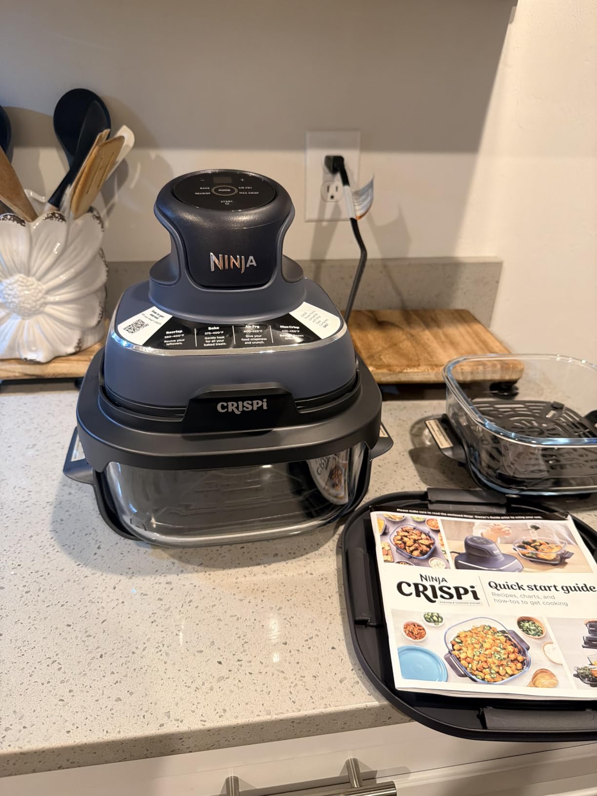 Ninja Crispi Glass Air Fryer, 4-in-1, Stone, FN101ST customer photo 2