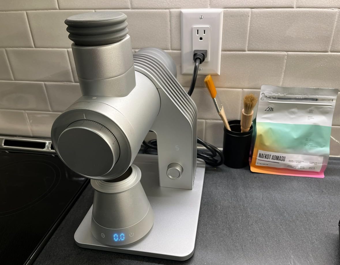 Gevi VelPro 400 Single Dose Espresso Grinder with Variable Speed, Stepless Adjustment, 64mm Titanium Flat Burr & Single Dosing Cup, Coffee Bean Grinder for Drip, French Press & Cold Brew-Silver customer photo 2