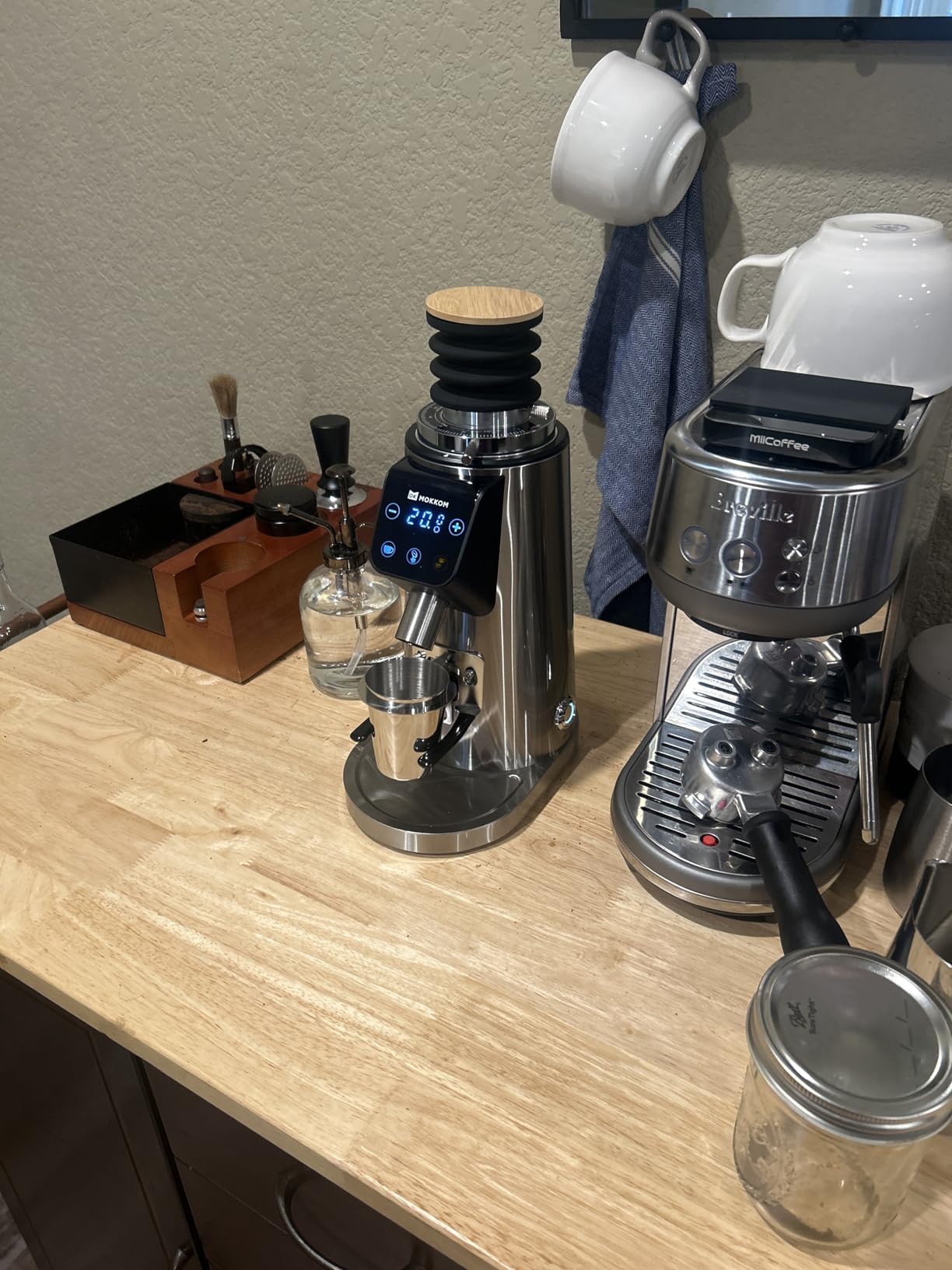 MOKKOM 64mm Flat Burr Coffee Grinder, Espresso Grinder,100 Grind Settings customer photo 1