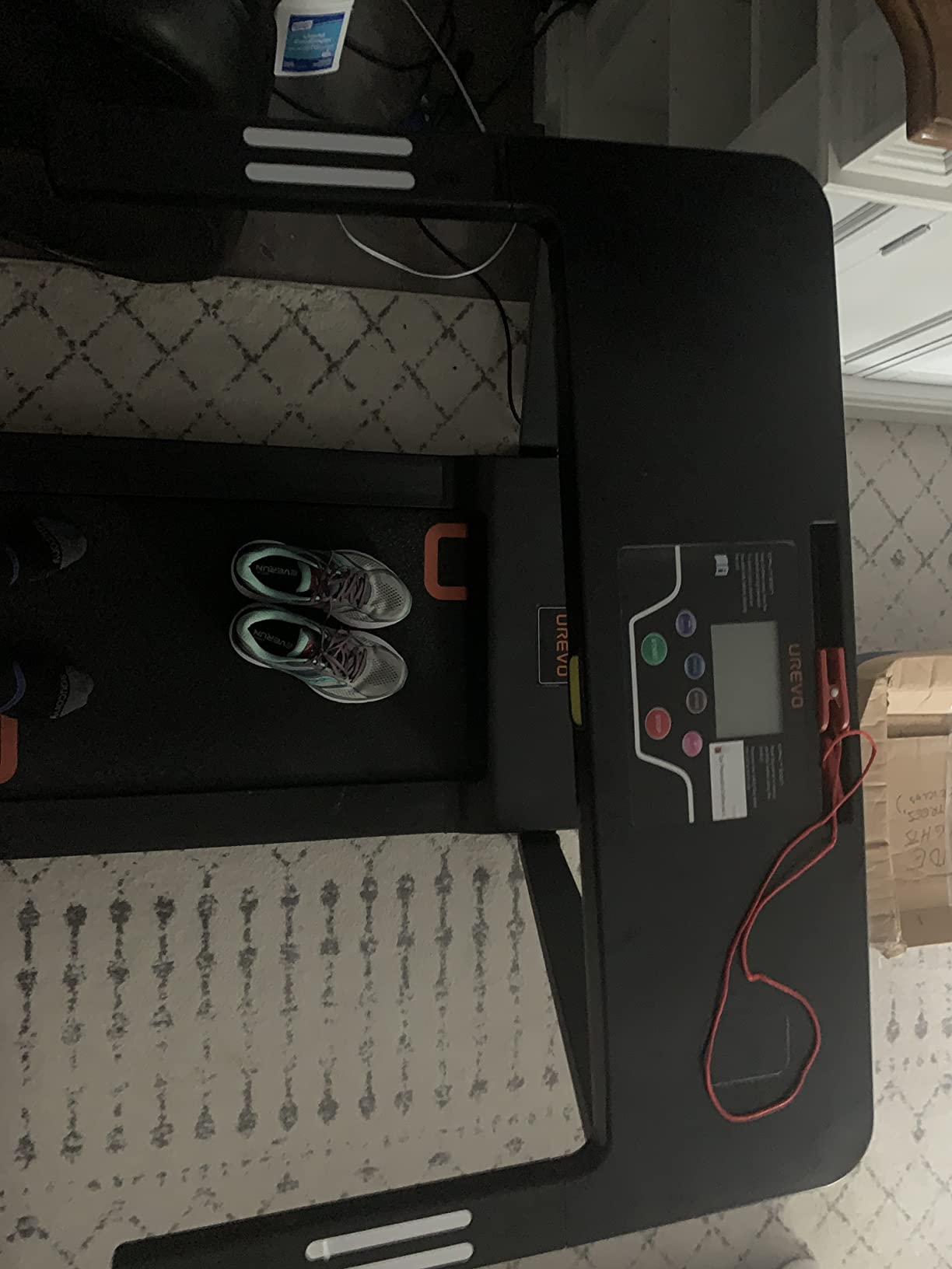UREVO Auto Incline 12% Walking Pad,Quiet Motorized Desk Treadmill for Home customer photo 1