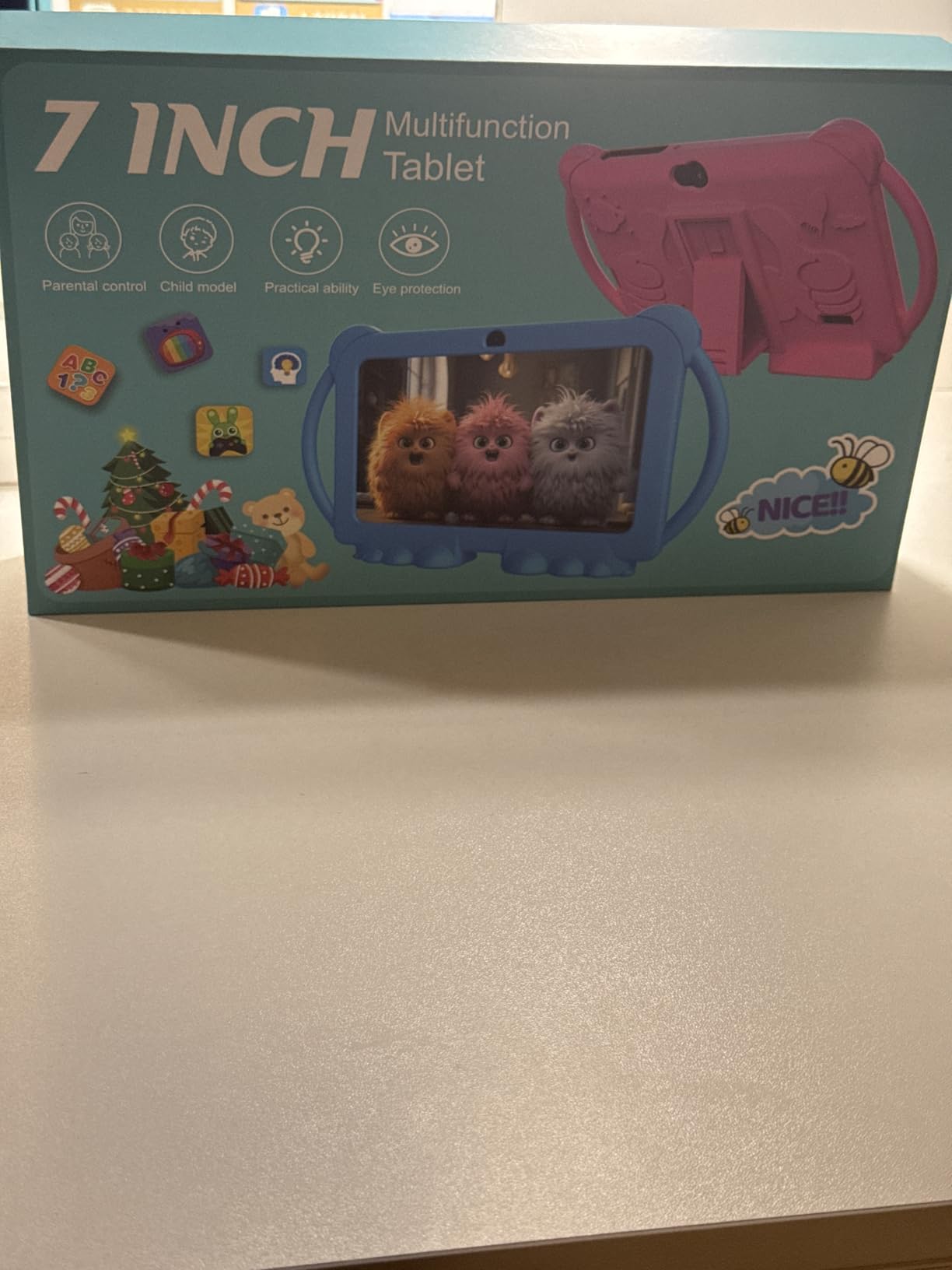 HOTTABLET Kids Tablet 7 inch Android, 4GB RAM 32GB ROM, 1TB Expandsion, with Parental Control, WiFi, Bluetooth, Dual Camera with Silicone Case, 1PCS (Purple) customer photo 1