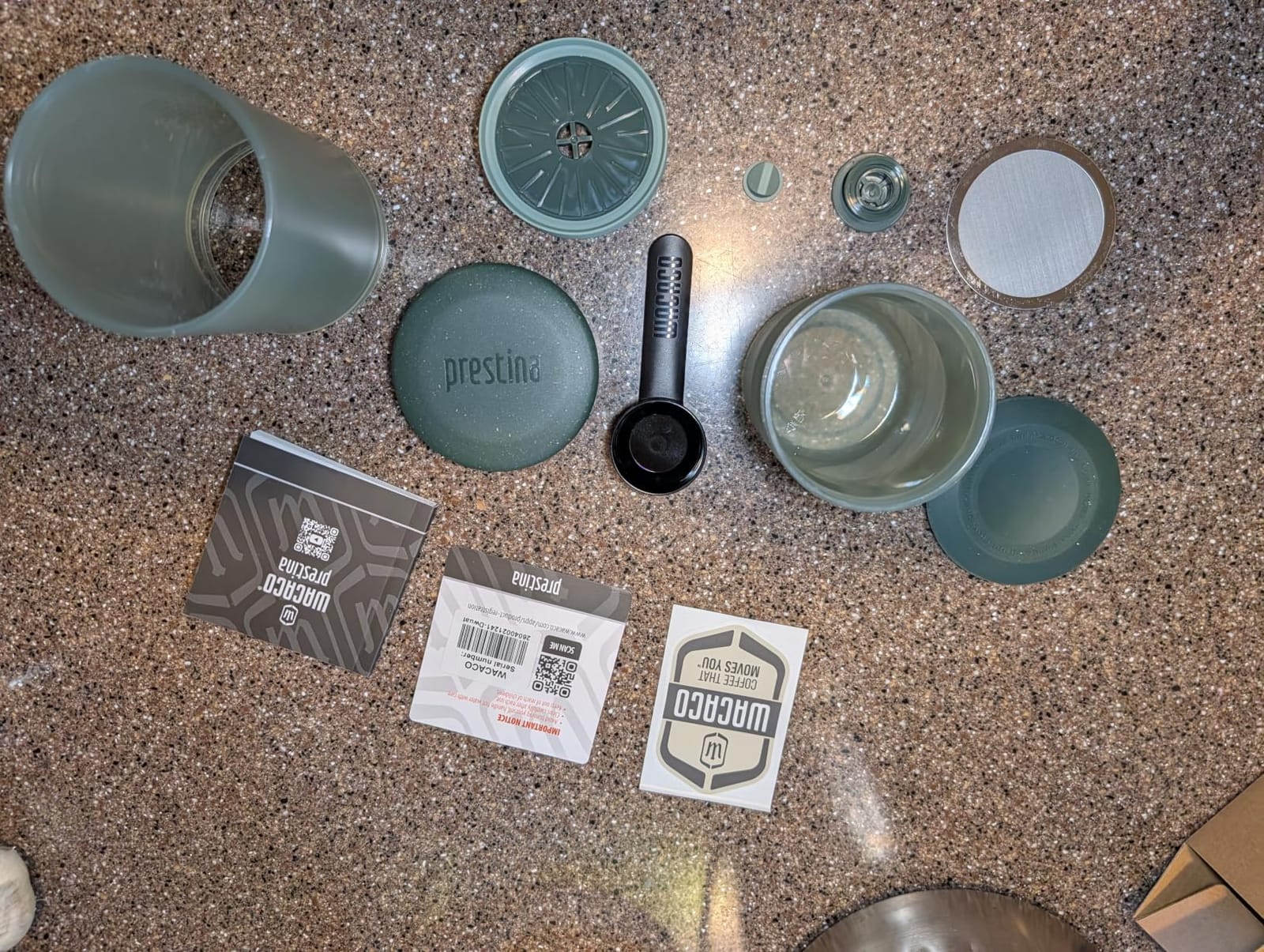 WACACO Prestina French Press Coffee Maker, Allin-one, Coal Black customer photo 1