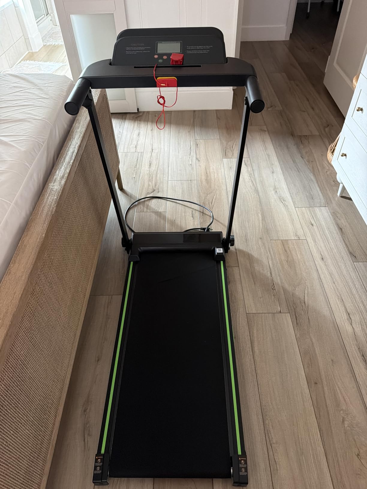 Treadmills for Home, Walking Pad with Incline, Caminadoras para Hacer Ejercicio, 0.6-6.2 MPH Portable Foldable Under Desk Caminadora, Eléctrica Casa Tredmill, Folding Compact Running Machine customer photo 1