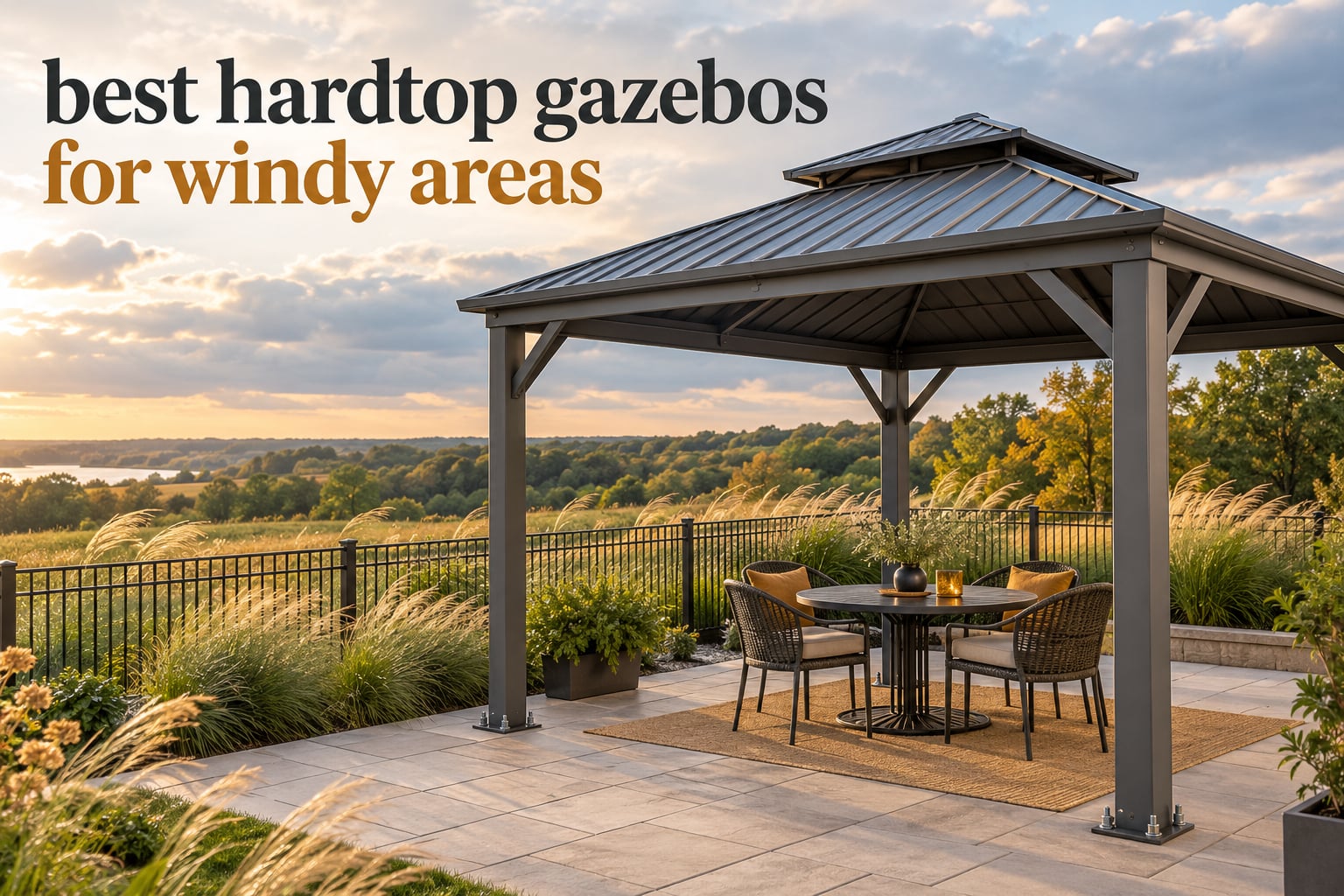best hardtop gazebos for windy areas