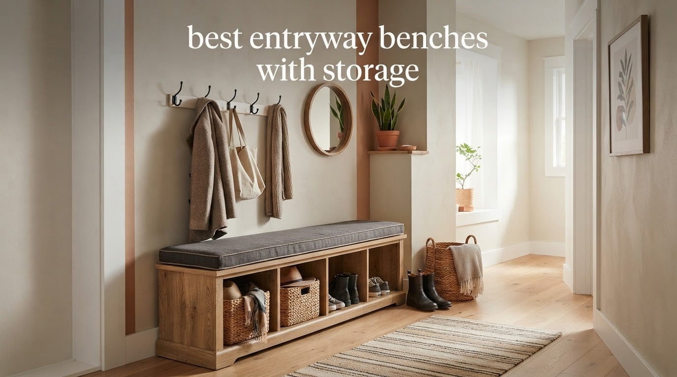 best entryway benches with storage